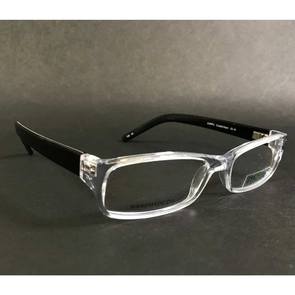 Modz Eyeglasses Frames CORFU Crystal Black Rectangle Full Rim 53-16-135